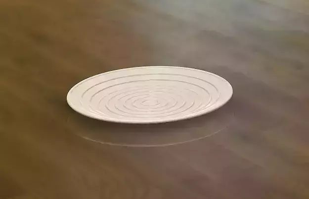 Round Ceramic Plate Free 3D print model