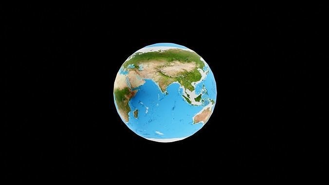 World map globe  3D model