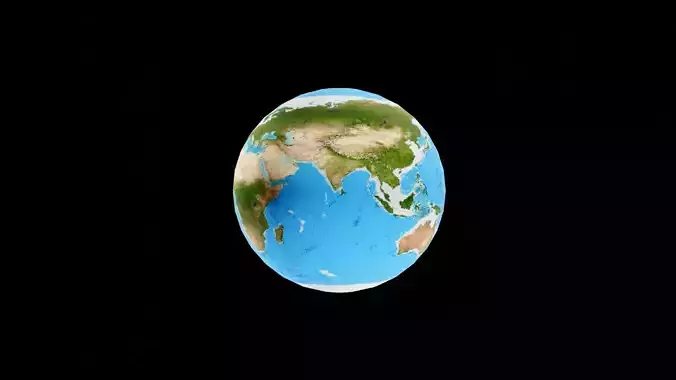 World map globe  3D model