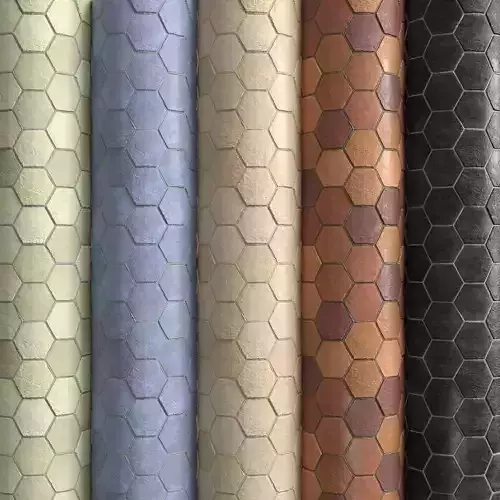 Materials 10- Hexagon Tiles In 5 Color