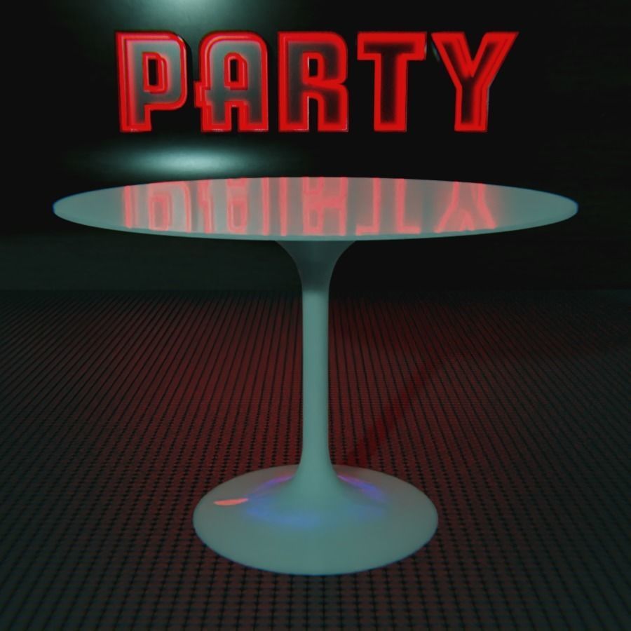 Realistic Designer Tulip Table Free 3D model_3