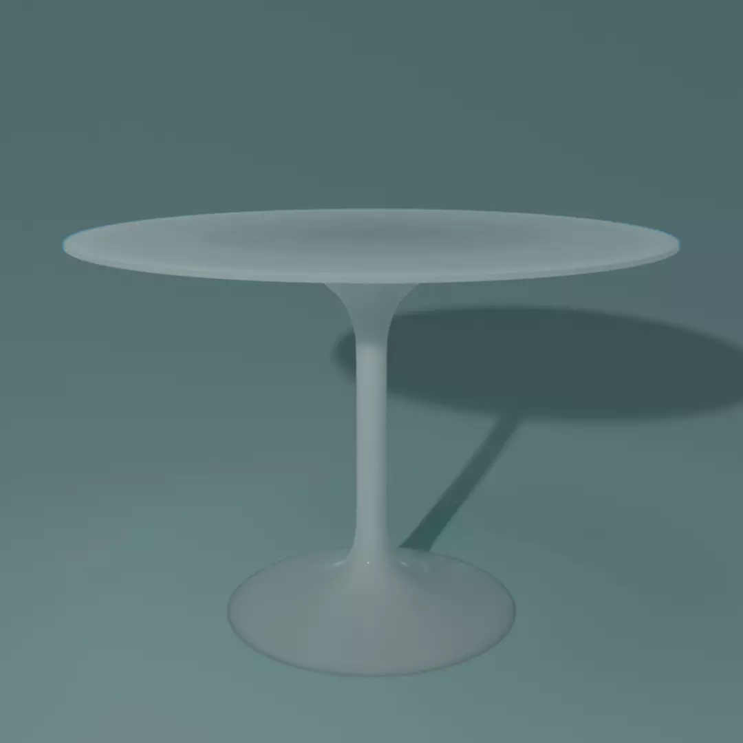 Realistic Designer Tulip Table Free 3D model_0