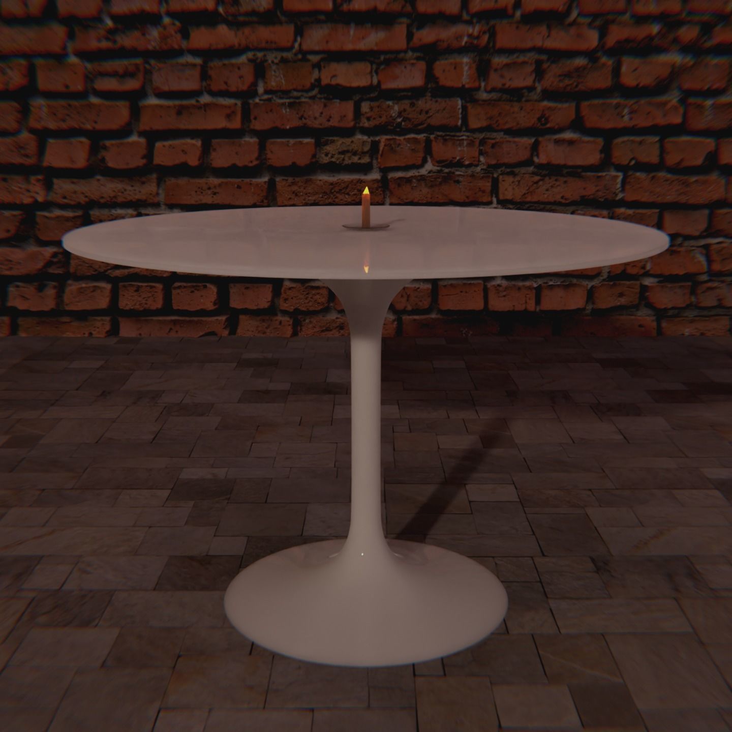 Realistic Designer Tulip Table Free 3D model_2