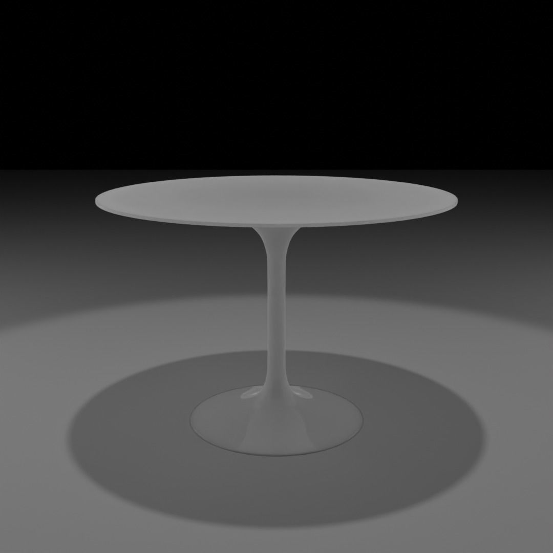 Realistic Designer Tulip Table Free 3D model_4