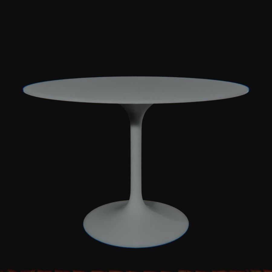 Realistic Designer Tulip Table Free 3D model_6