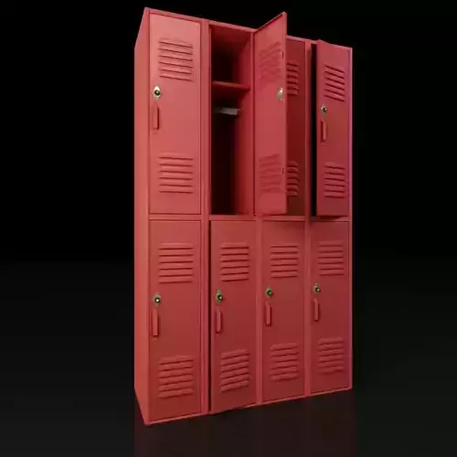 detailed locker 3D model
