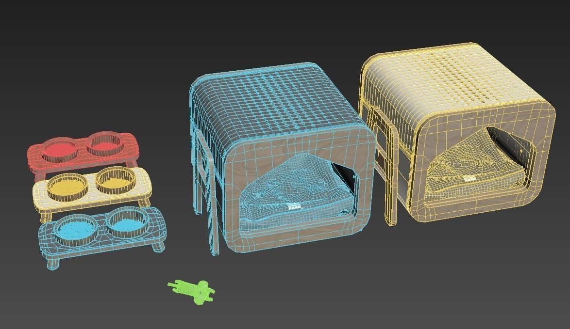 WeelyWally Oslo house and Toscana pet feeder 3D model_14