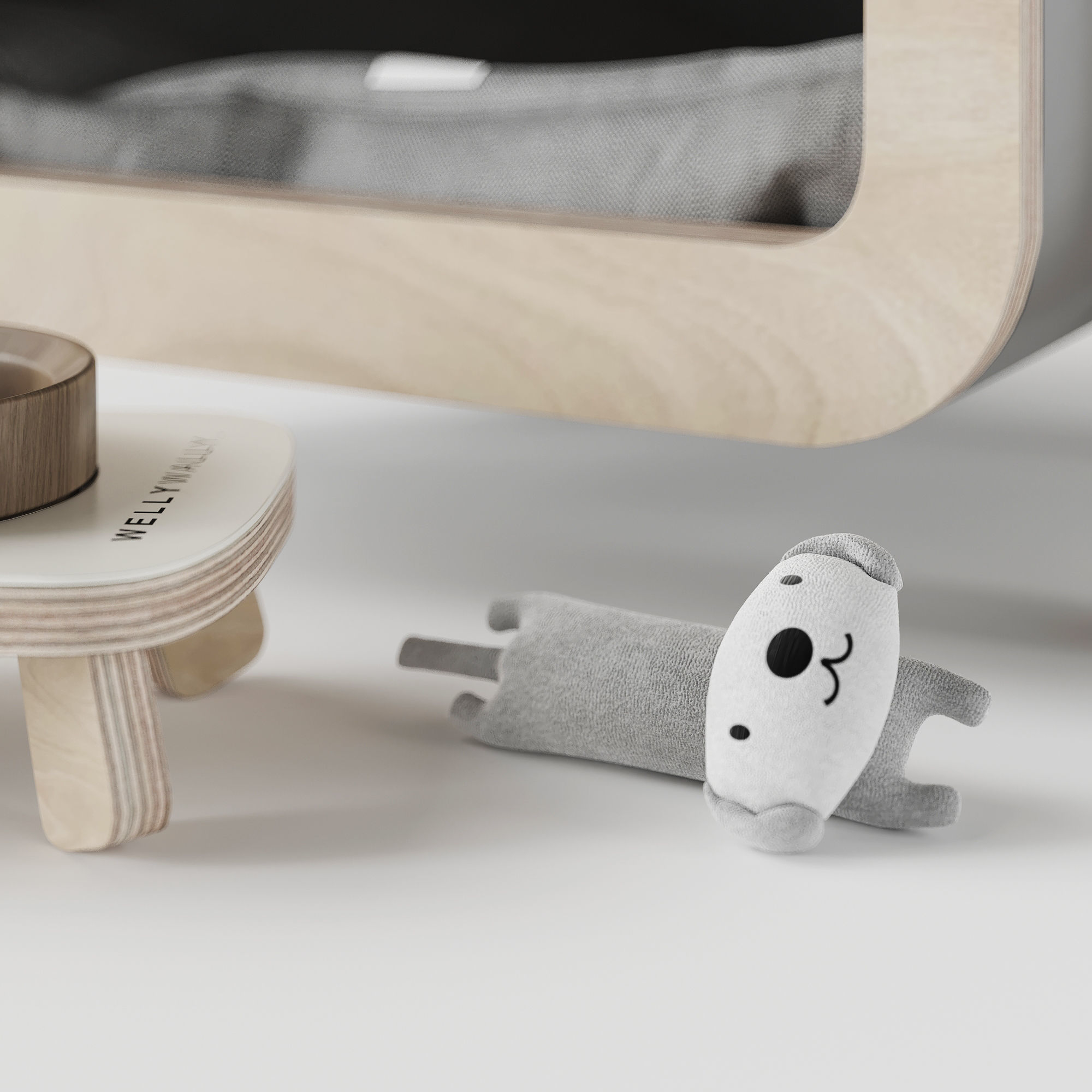 WeelyWally Oslo house and Toscana pet feeder 3D model_5