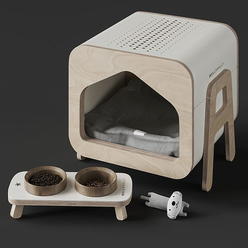 WeelyWally Oslo house and Toscana pet feeder 3D model 4