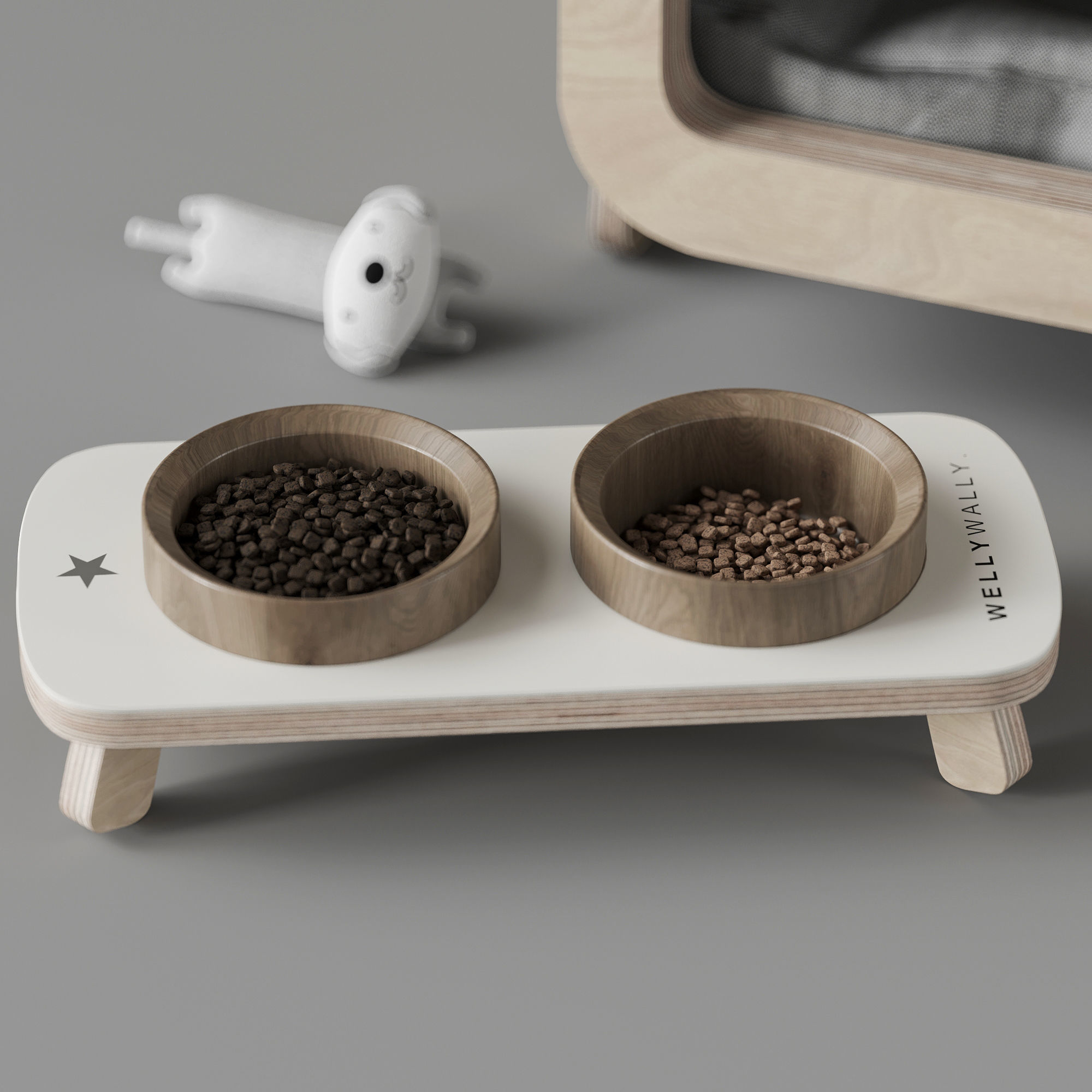 WeelyWally Oslo house and Toscana pet feeder 3D model_4