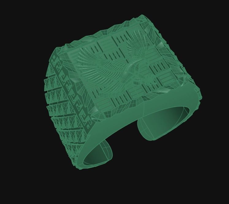 Eagle ring 3D print model_2