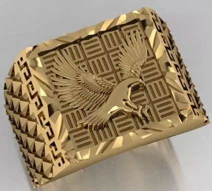 Eagle ring 3D print model_0