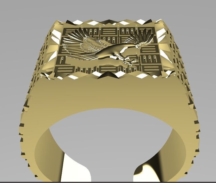 Eagle ring 3D print model_4