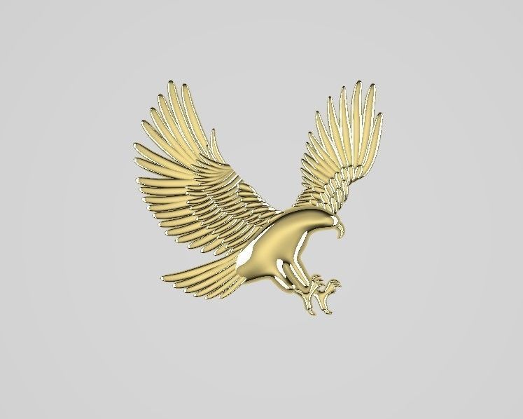 Eagle ring 3D print model_6