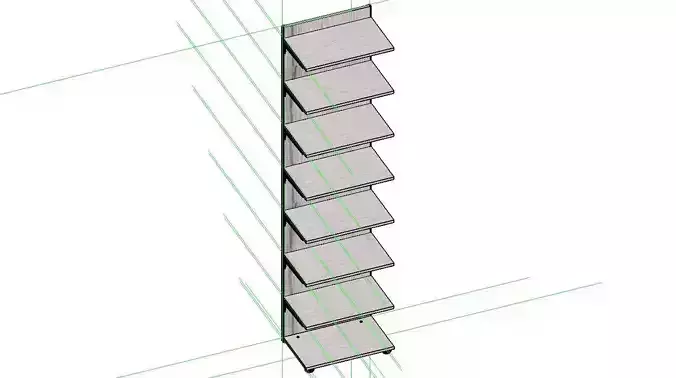 2300x570x350 bookcase