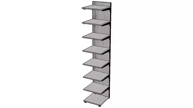 2300x450x450 shelving unit with shelves and drawers