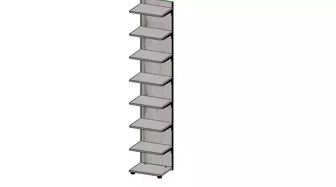 2300x450x350 shelving unit with shelves