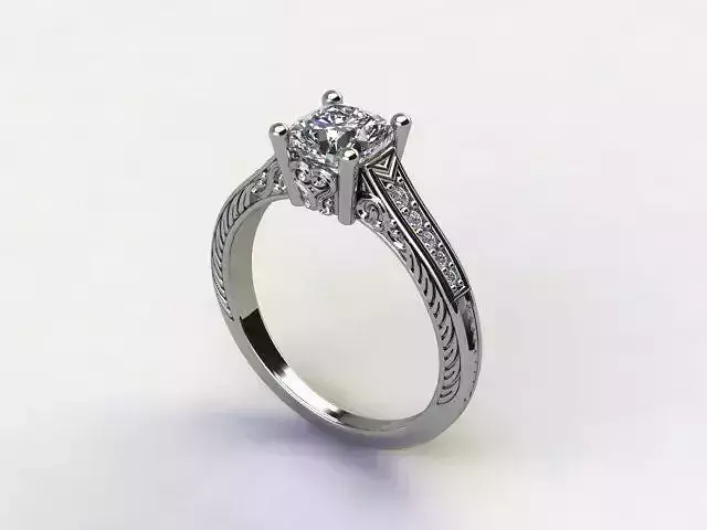 10051 diamond engagement ring with intricate filigree design