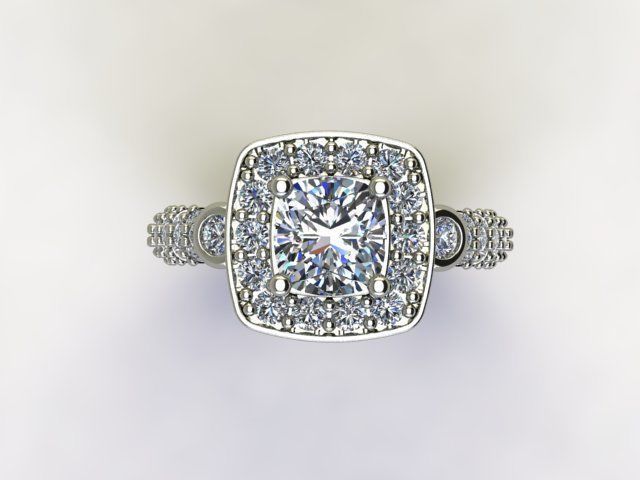 10053 diamond halo engagement ring 3D print model_3