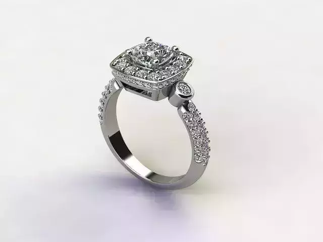10053 diamond halo engagement ring