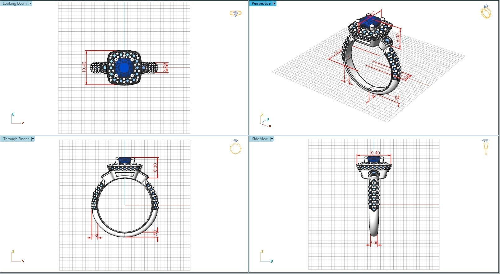 10053 diamond halo engagement ring 3D print model_5