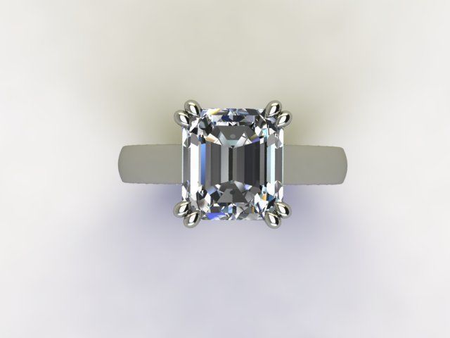 10054 person engagement ring gold 3D print model_3