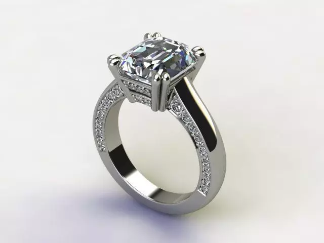 10054 person engagement ring gold 3D print model_0