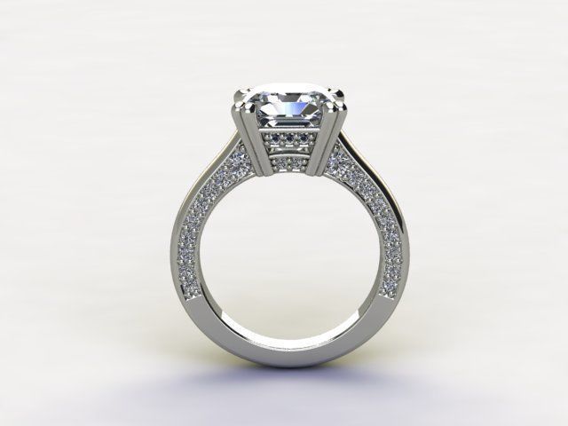 10054 person engagement ring gold 3D print model_1