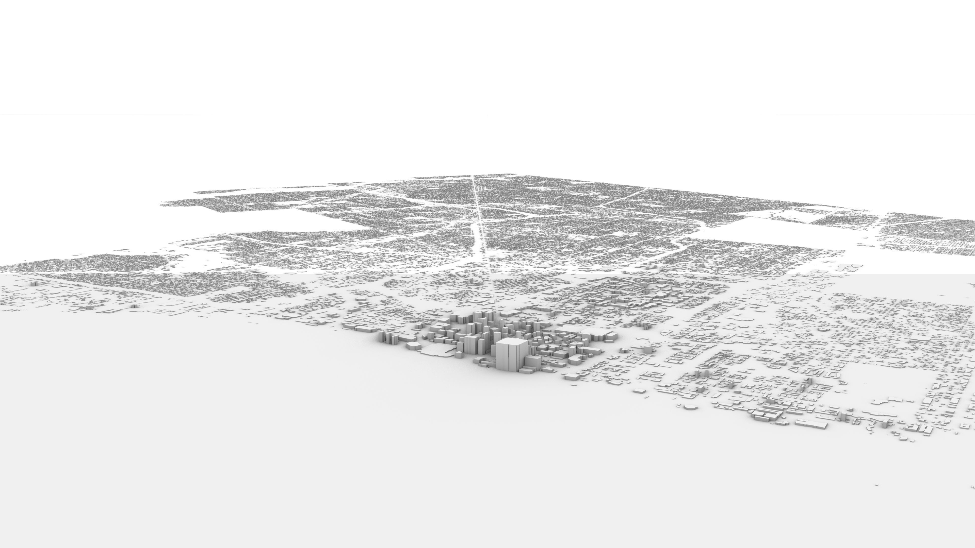 Detroit 3D Model map of toronto Low-poly 3D model_4