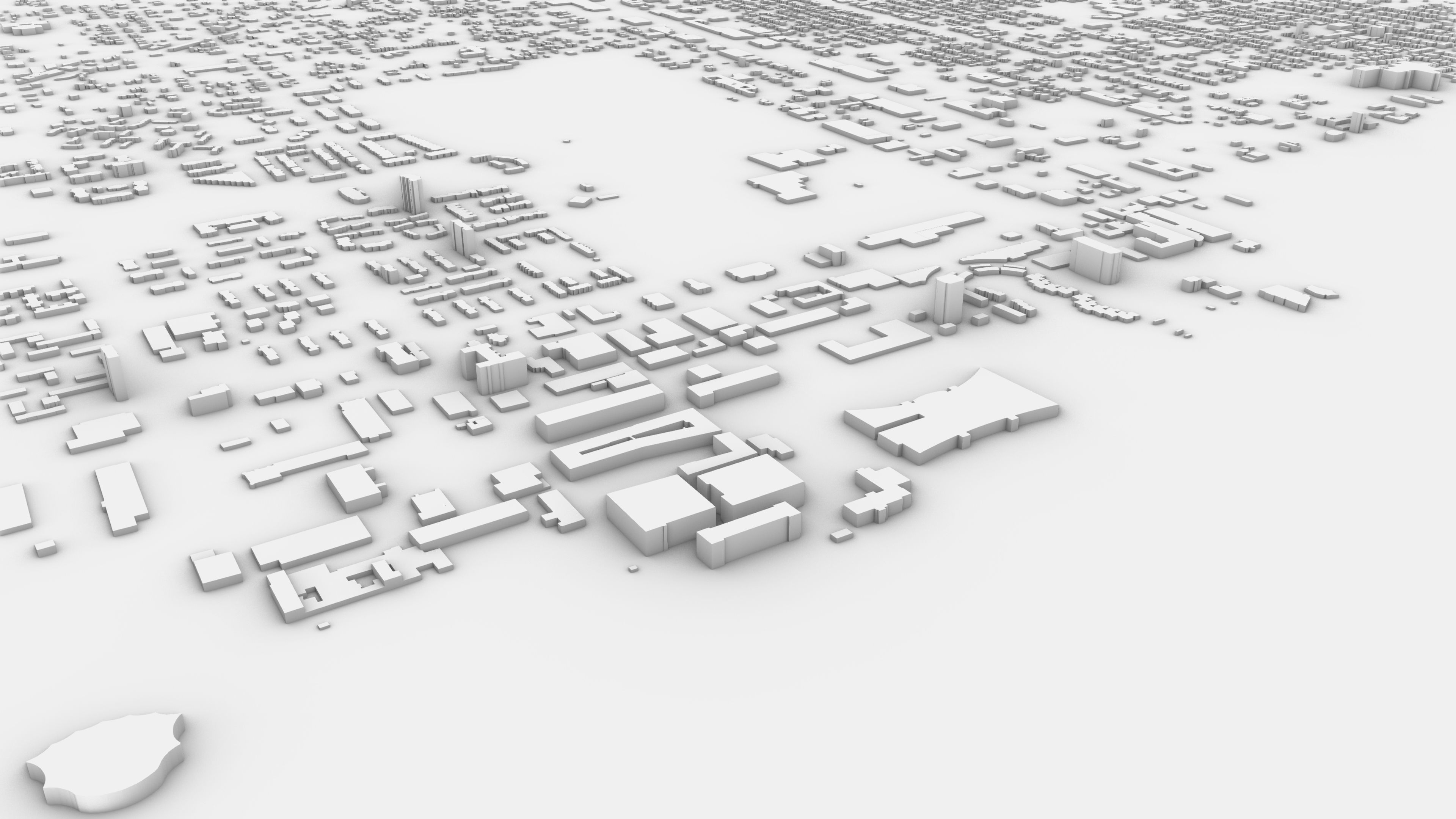 Detroit 3D Model map of toronto Low-poly 3D model_5