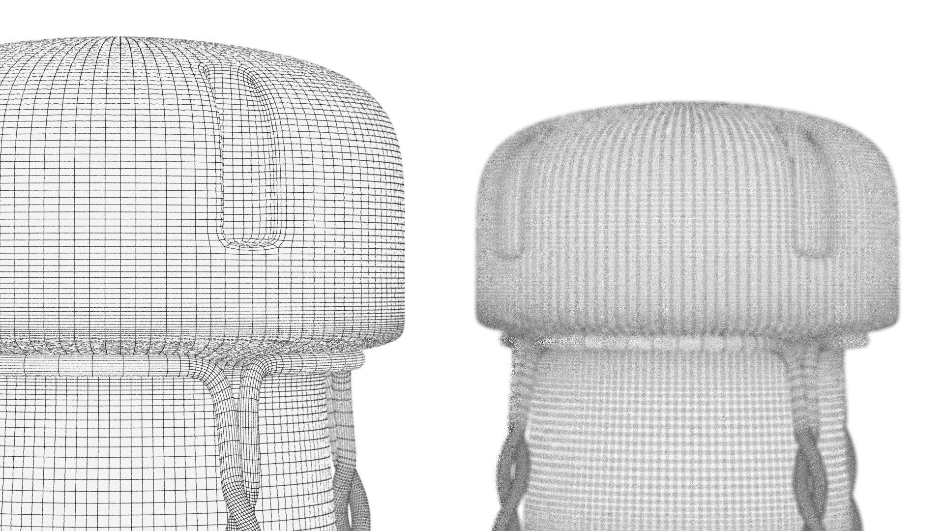 Cork stool 3D model_8