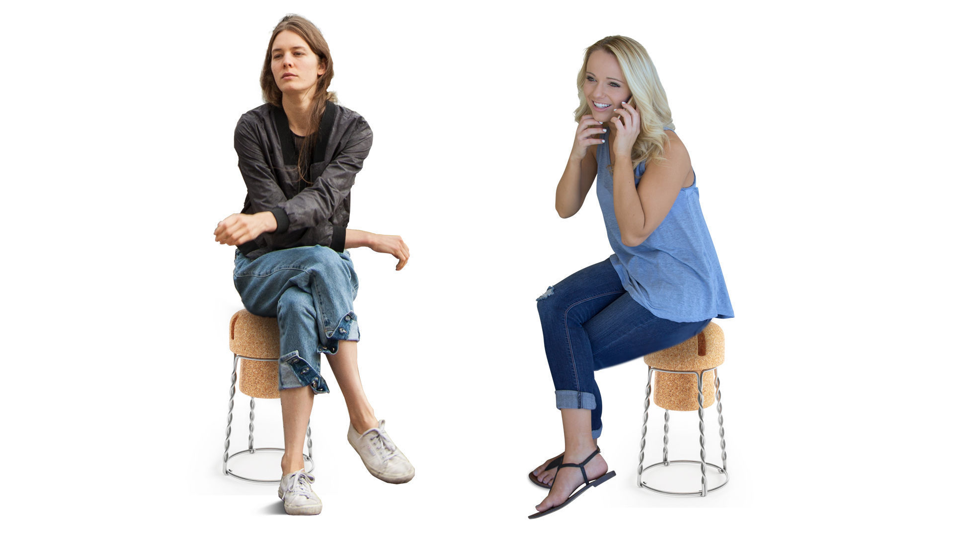 Cork stool 3D model_1