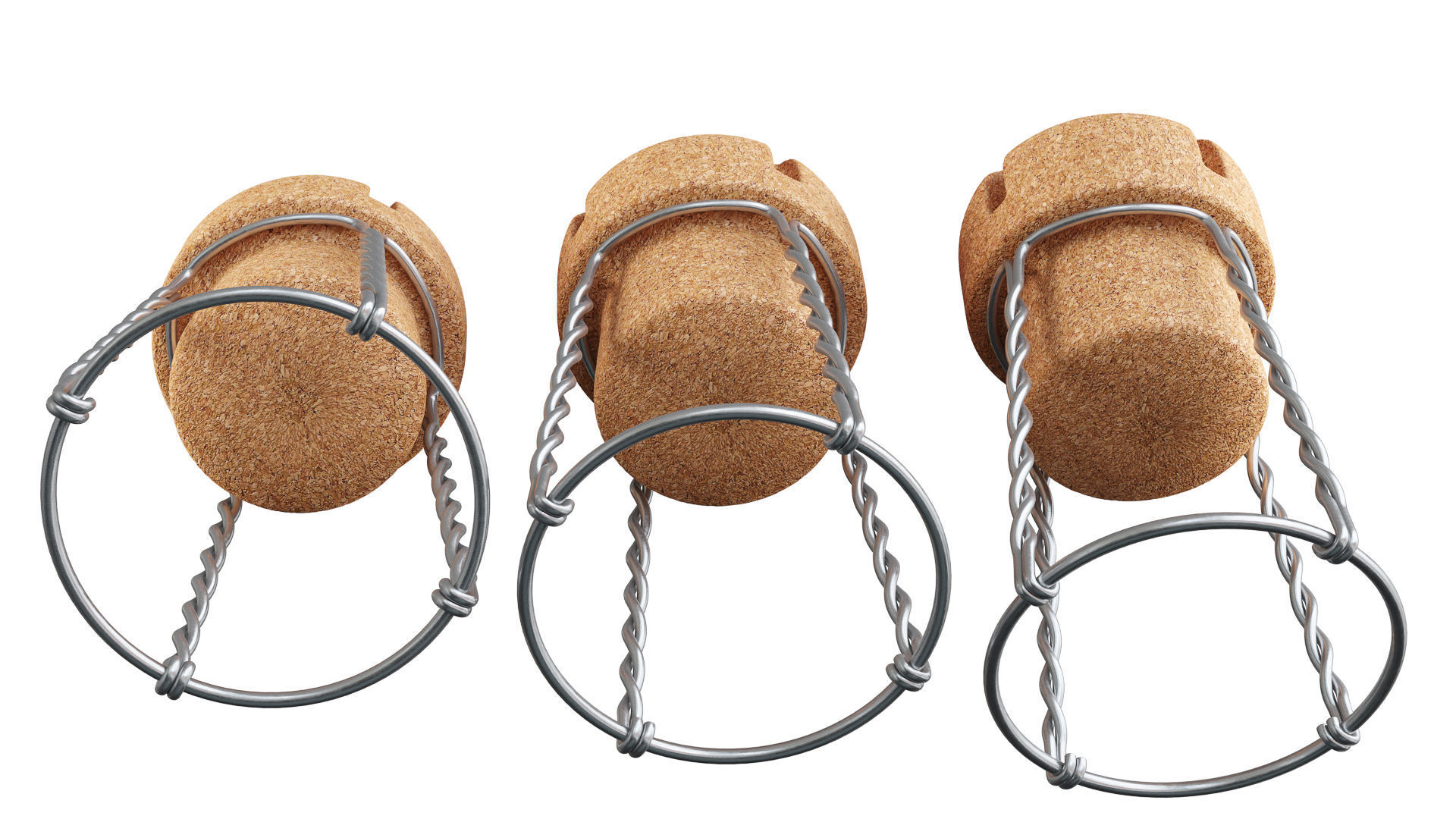 Cork stool 3D model_3