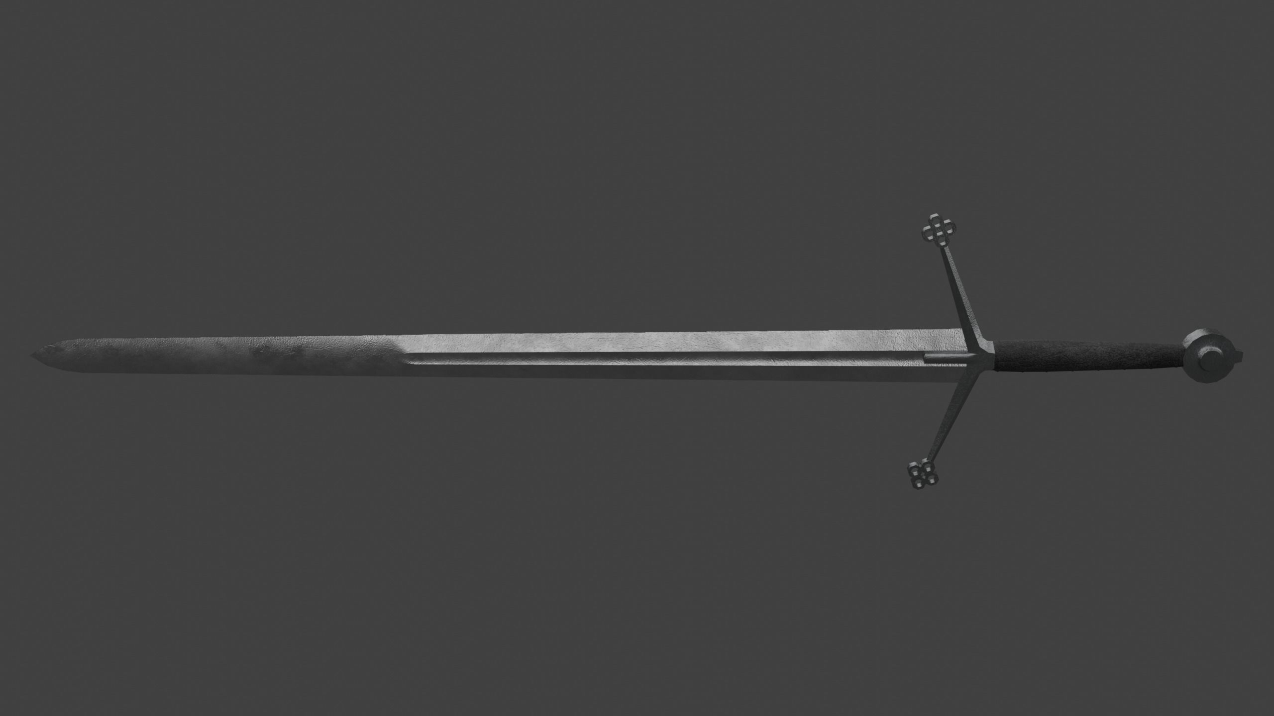 Two Handed Scottish Sword Claymore Low-poly 3D model_1
