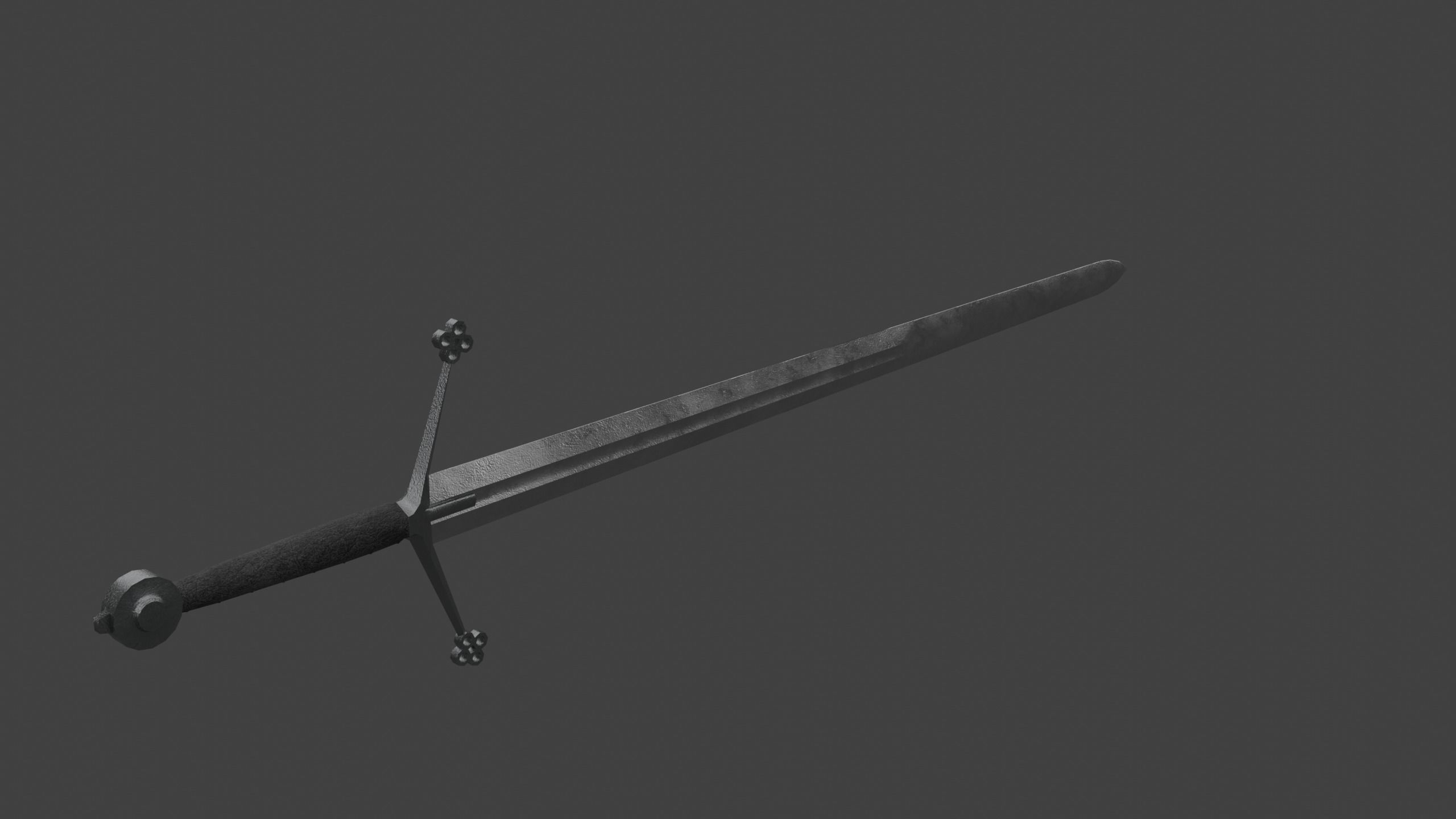 Two Handed Scottish Sword Claymore Low-poly 3D model_5