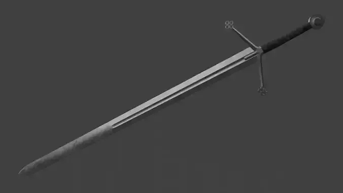 Two Handed Scottish Sword Claymore Low-poly 3D model