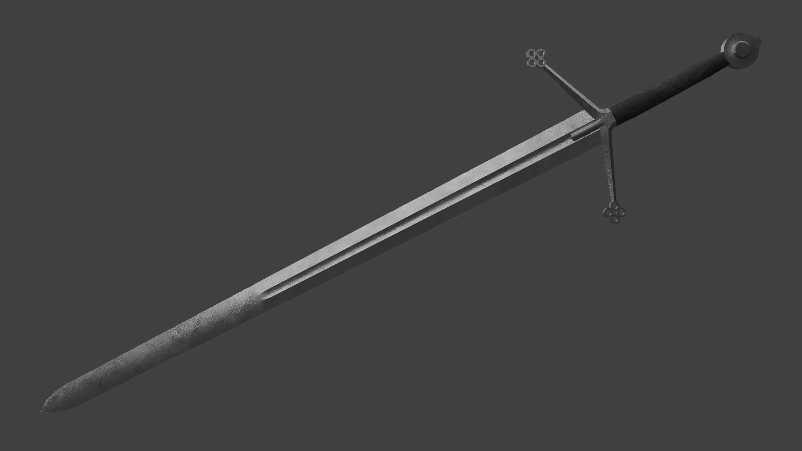 Two Handed Scottish Sword Claymore Low-poly 3D model_0