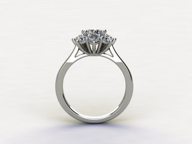 10057 engagement ring with diamonds 3D print model_1