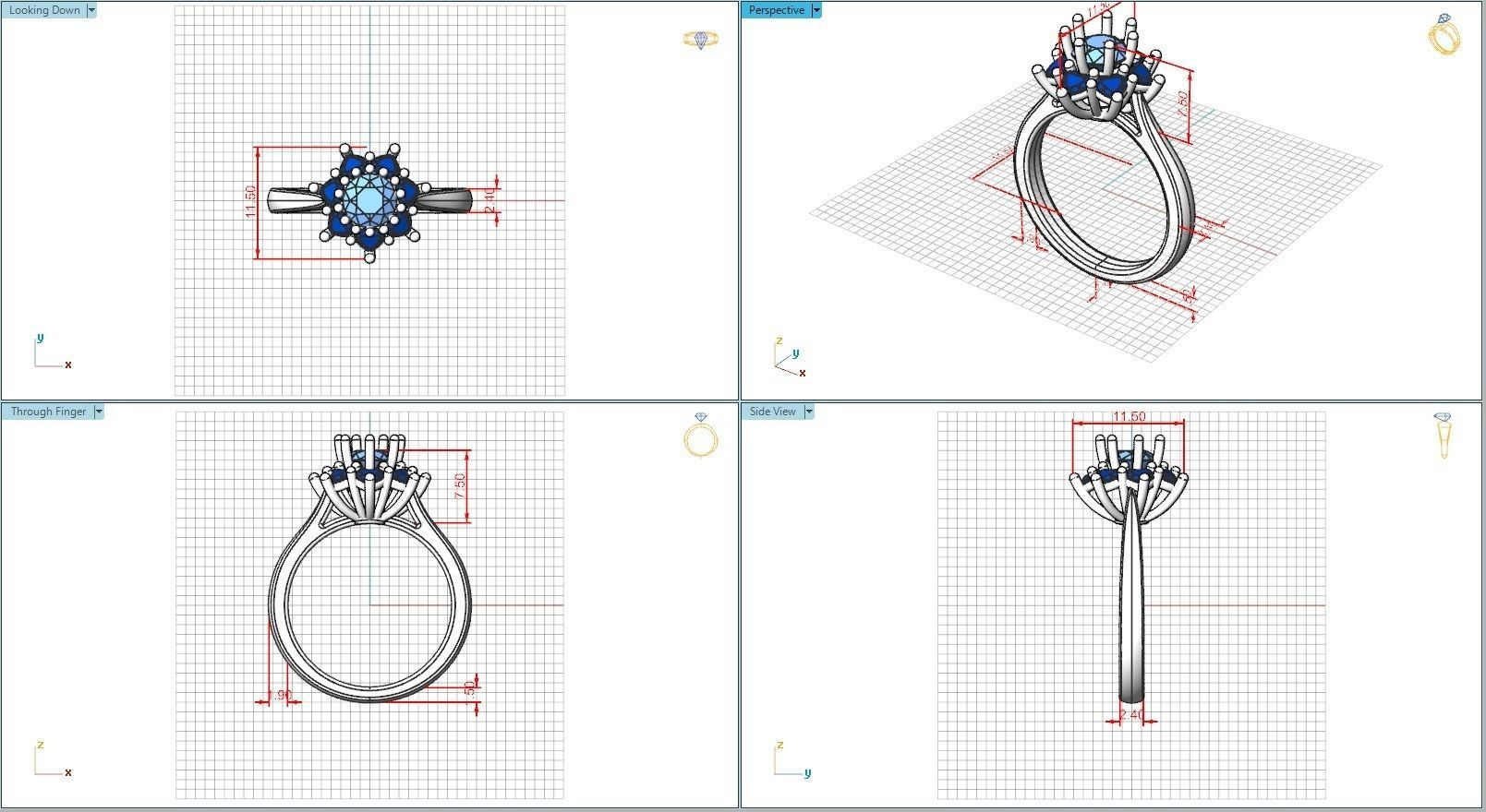 10057 engagement ring with diamonds 3D print model_5