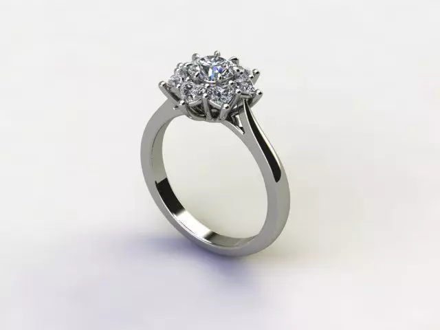 10057 engagement ring with diamonds 3D print model_0