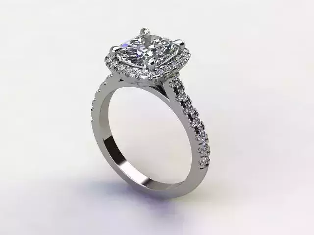 10058 cushion cut diamond engagement ring