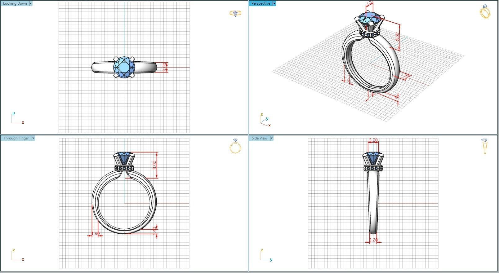 10060 diamond engagement ring 3D print model_5