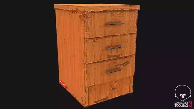 Old Wooden Dresser PBR