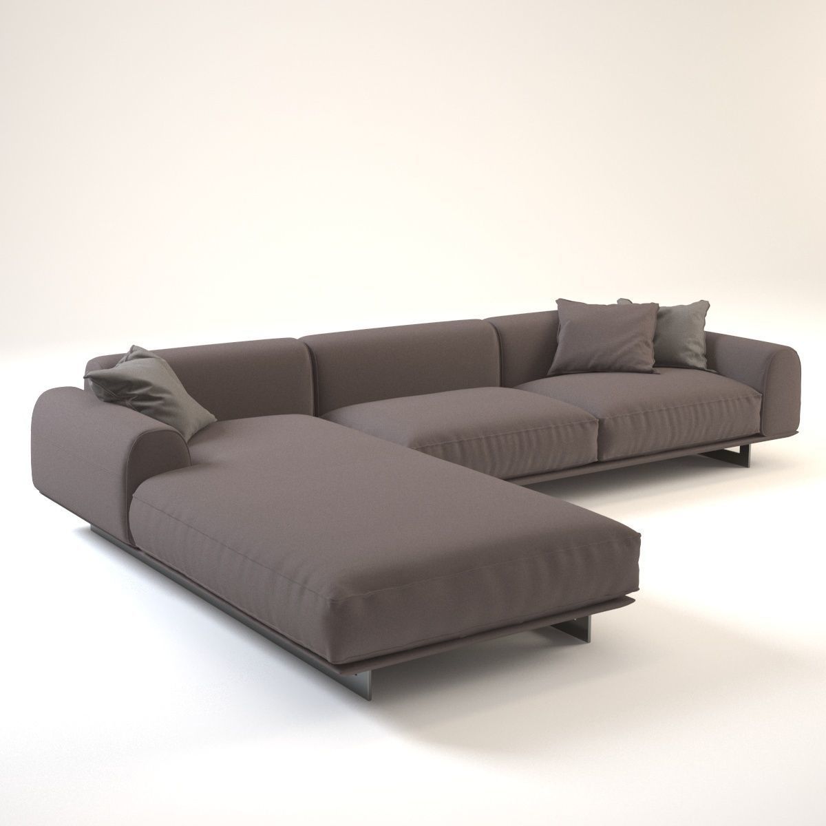 Brandy sectional sofa with Chaise 3D model CGTrader