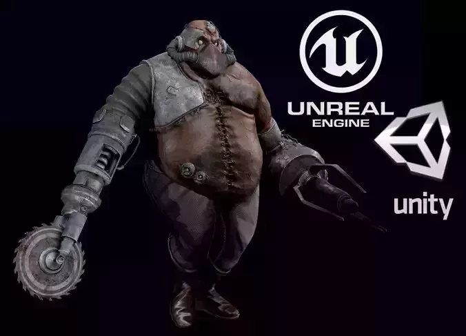 Apocalypse man  Low-poly 3D model