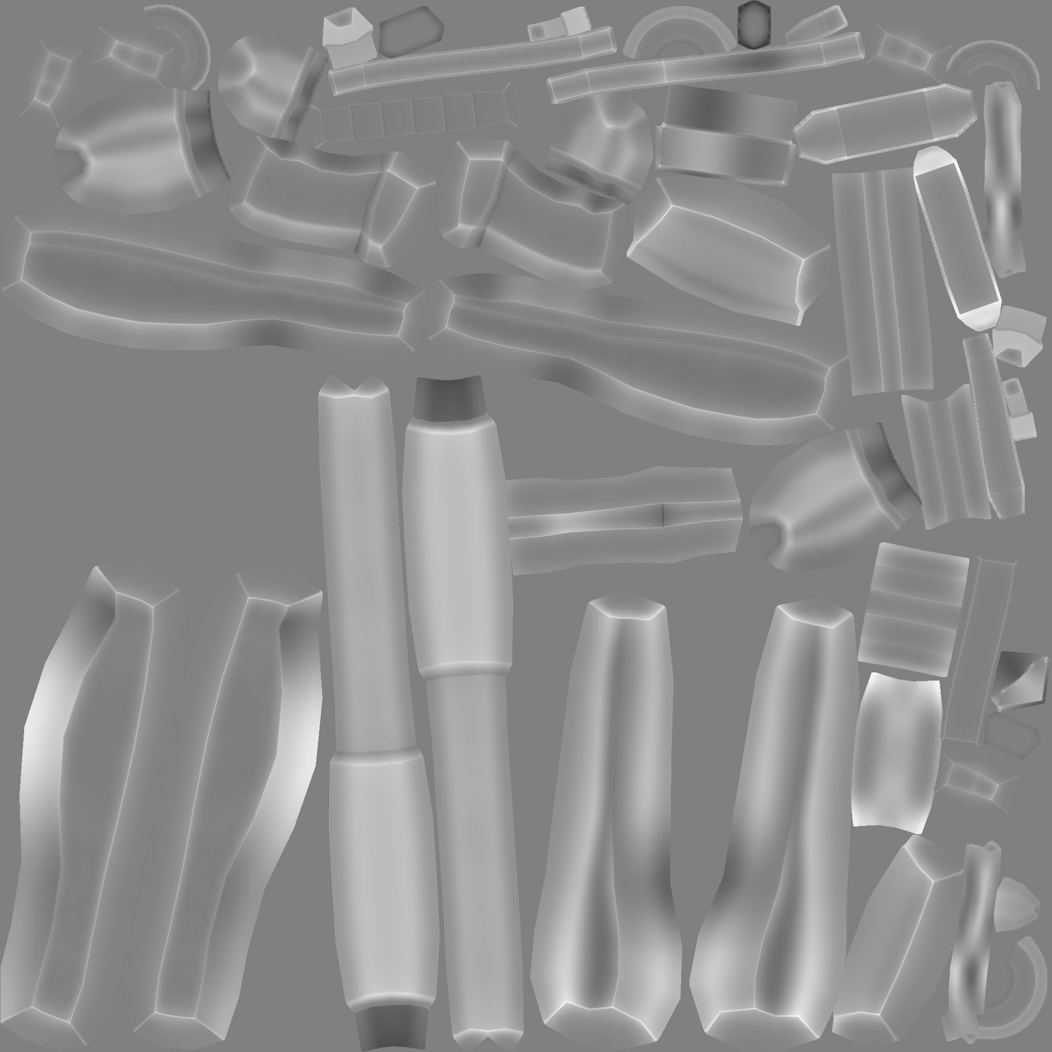 Sci-Fi Blue Camouflage Shotgun - Gun Weaponry Low-poly 3D model_22