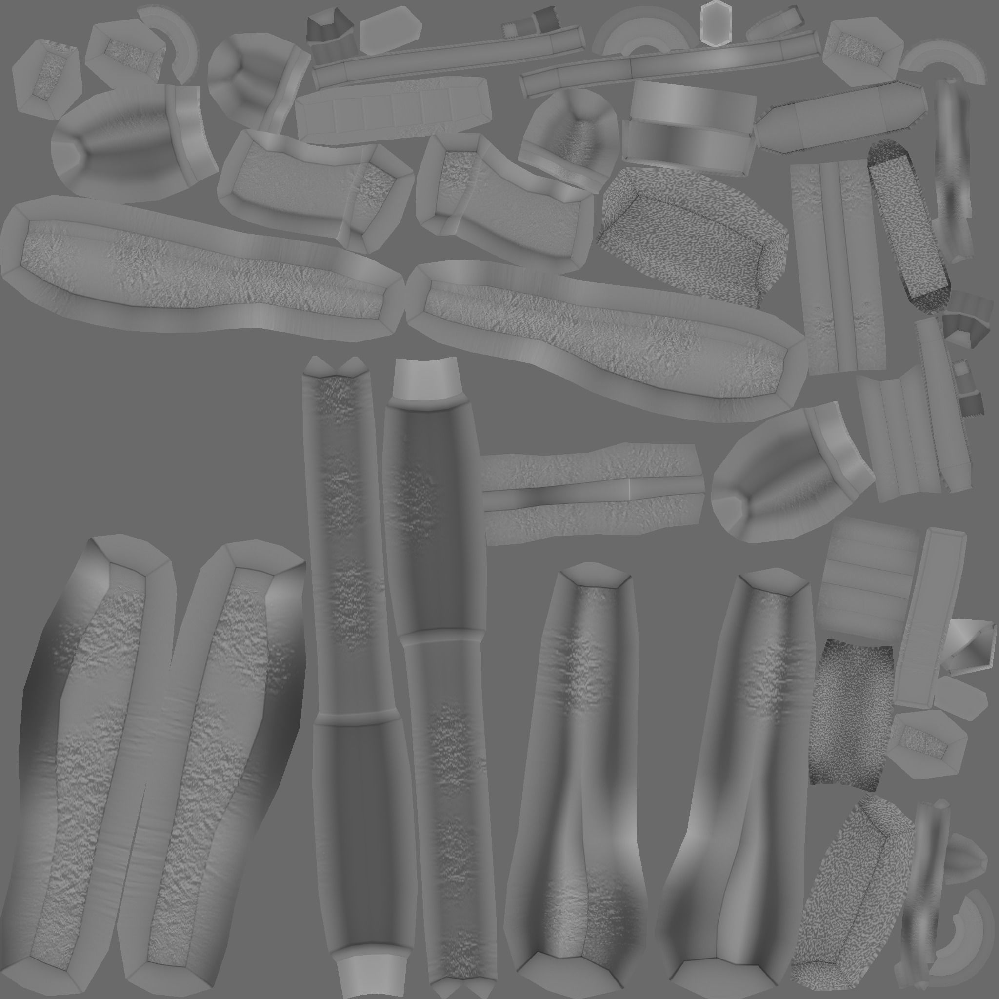 Sci-Fi Blue Camouflage Shotgun - Gun Weaponry Low-poly 3D model_18