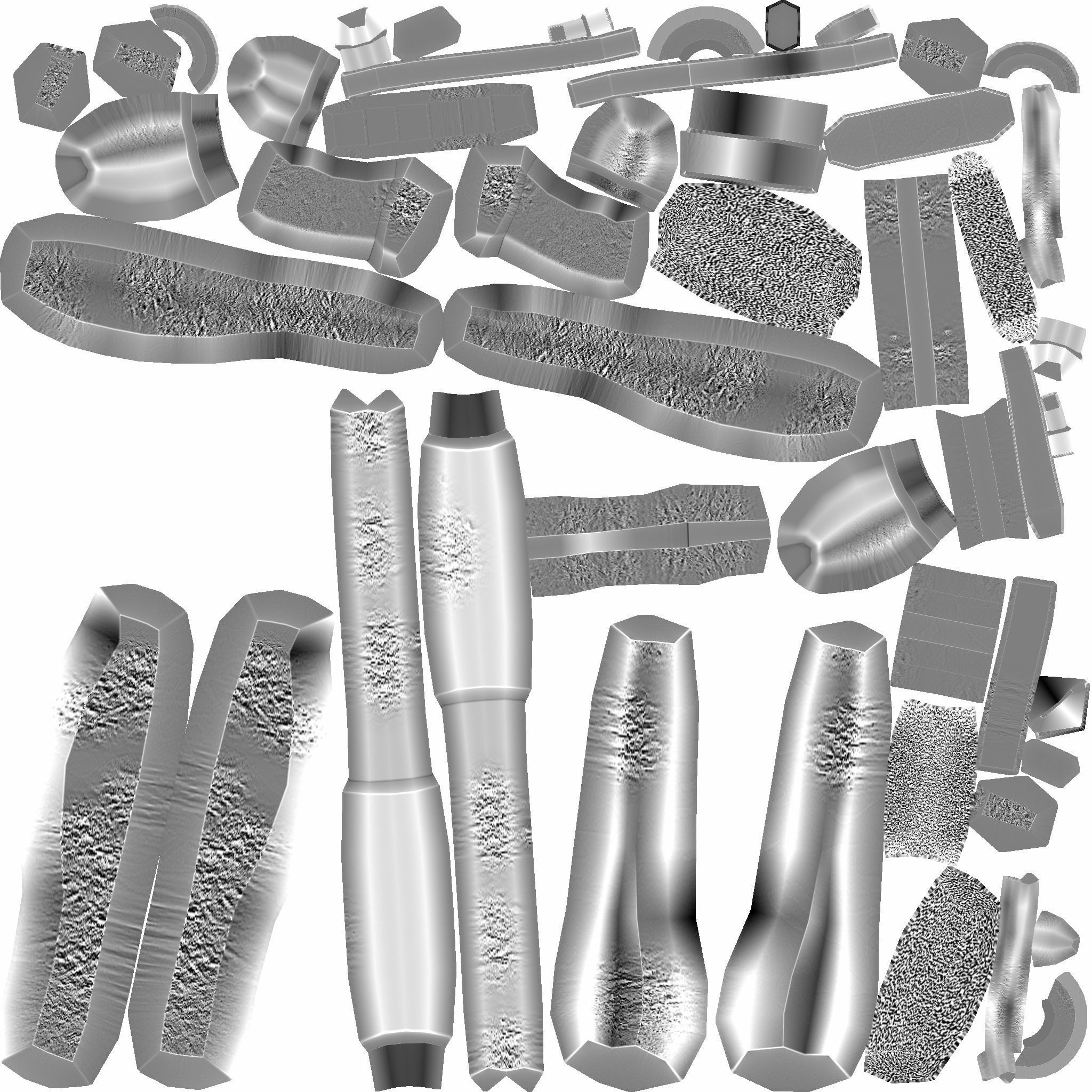 Sci-Fi Blue Camouflage Shotgun - Gun Weaponry Low-poly 3D model_21