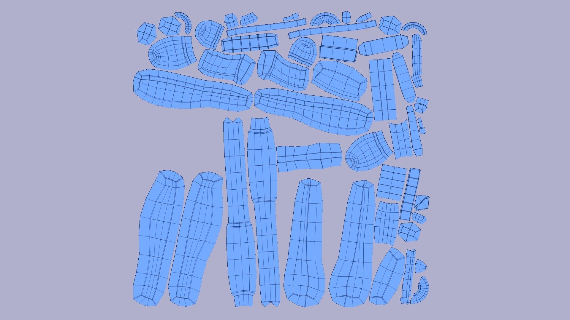 Sci-Fi Blue Camouflage Shotgun - Gun Weaponry Low-poly 3D model_13