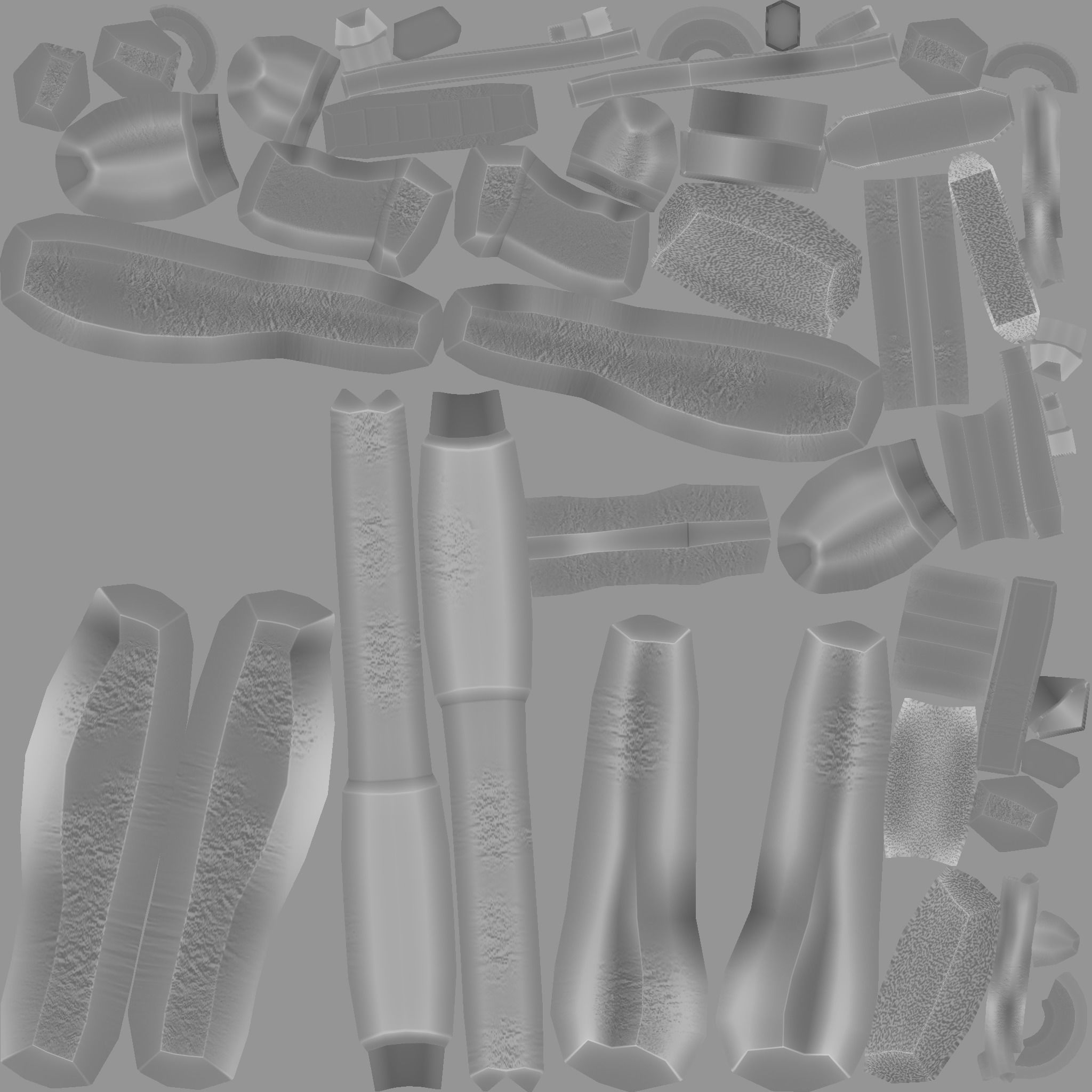 Sci-Fi Blue Camouflage Shotgun - Gun Weaponry Low-poly 3D model_23